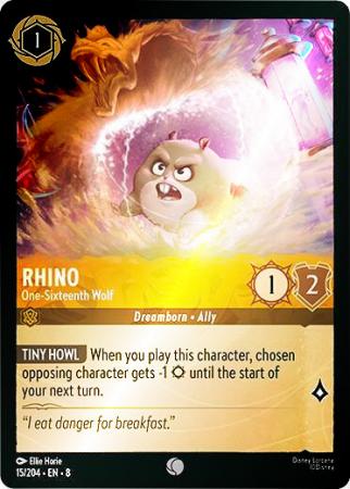Rhino - One-Sixteenth Wolf - 015/204 - Common Cold Foil