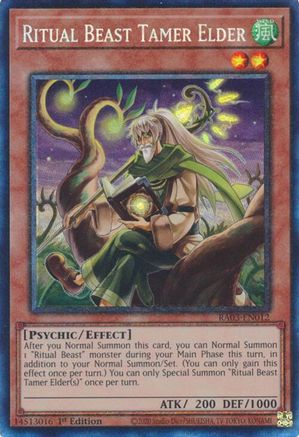 Ritual Beast Tamer Elder (PCR) (RA03-EN012) - Quarter Century Bonanza Prismatic Collector's Rare 1st Edition