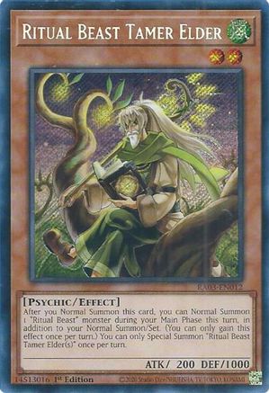Ritual Beast Tamer Elder (Secret Rare) (RA03-EN012) - Quarter Century Bonanza Secret Rare 1st Edition