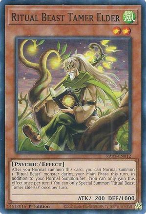 Ritual Beast Tamer Elder (RA03-EN012) - Quarter Century Bonanza Super Rare 1st Edition