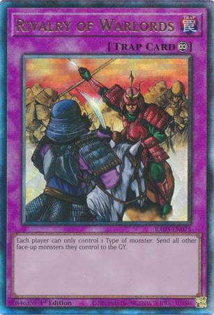 Rivalry of Warlords (PUR) (RA03-EN075) - Quarter Century Bonanza Prismatic Ultimate Rare 1st Edition