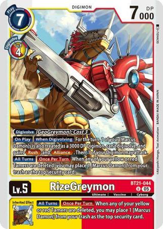 RizeGreymon - BT21-044 U - Uncommon