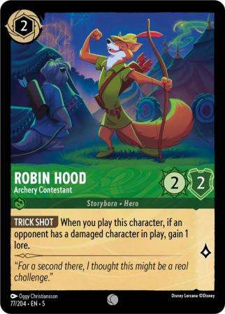 Robin Hood - Archery Contestant - 077/204 - Common Cold Foil