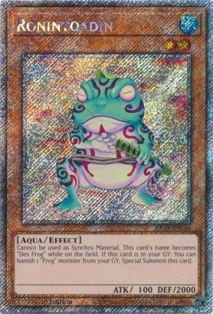 Ronintoadin (Platinum Secret Rare) (RA03-EN236) - Quarter Century Bonanza Platinum Secret Rare 1st Edition