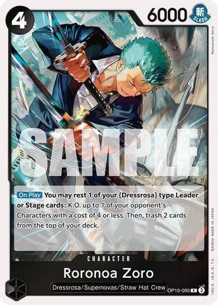 Roronoa Zoro - OP10-095 - Rare Foil