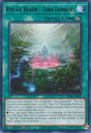 Ryu-Ge Realm - Dino Domains (CRBR-EN037) - Crossover Breakers Rare 1st Edition