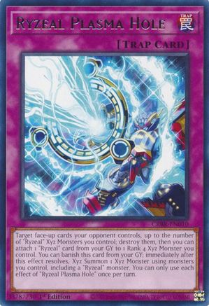 Ryzeal Plasma Hole (CRBR-EN010) - Crossover Breakers Rare 1st Edition