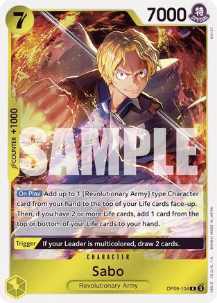 Sabo - OP09-104 - Rare Foil
