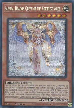 Saffira, Dragon Queen of the Voiceless Voice (MP25-EN053) - 2025 Mega-Pack Prismatic Secret Rare 1st Edition