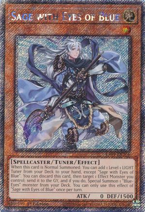 Sage with Eyes of Blue (Platinum Secret Rare) (RA04-EN266) - Quarter Century Stampede Platinum Secret Rare 1st Edition