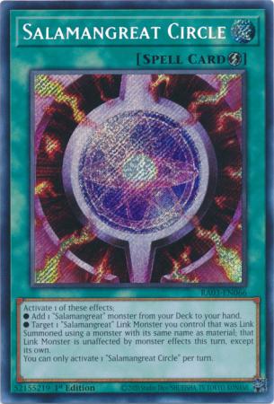 Salamangreat Circle (Secret Rare) (RA03-EN066) - Quarter Century Bonanza Secret Rare 1st Edition