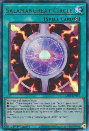 Salamangreat Circle (PUR) (RA03-EN066) - Quarter Century Bonanza Prismatic Ultimate Rare 1st Edition
