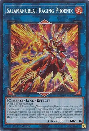 Salamangreat Raging Phoenix (RA04-EN083) - Quarter Century Stampede Super Rare 1st Edition