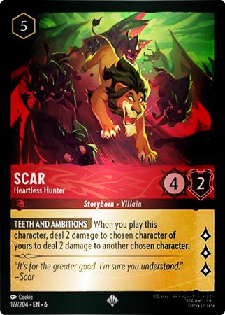 Scar - Heartless Hunter - 127/204 - Super Rare Cold Foil