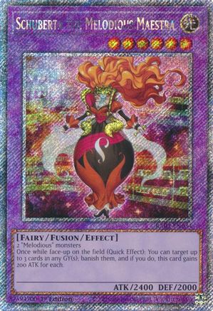 Schuberta the Melodious Maestra (Platinum Secret Rare) (RA03-EN034) - Quarter Century Bonanza Platinum Secret Rare 1st Edition
