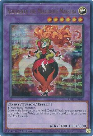 Schuberta the Melodious Maestra (UR) (RA03-EN034) - Quarter Century Bonanza Ultra Rare 1st Edition