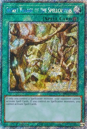 Secret Village of the Spellcasters (Platinum Secret Rare) (RA03-EN209) - Quarter Century Bonanza Platinum Secret Rare 1st Edition