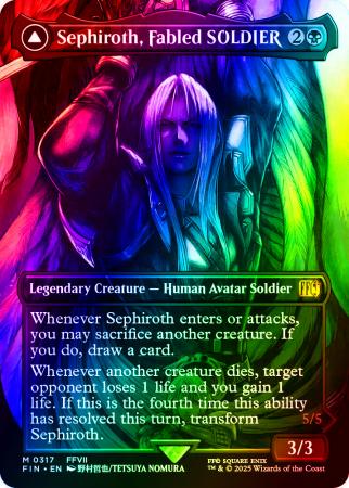 Sephiroth, Fabled SOLDIER (Borderless) - 0317 - Foil