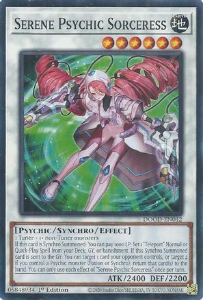 Serene Psychic Sorceress (DOOD-EN042) - Doom of Dimensions Common / Short Print 1st Edition