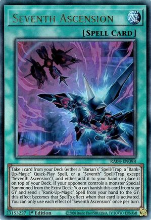 Seventh Ascension (PUR) (RA04-EN098) - Quarter Century Stampede Prismatic Ultimate Rare 1st Edition