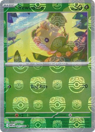 Sewaddle (Master Ball Pattern) - 001/086 - Common Reverse Holo