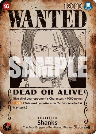 Shanks (Wanted Poster) - OP09-004 - Super Rare Foil