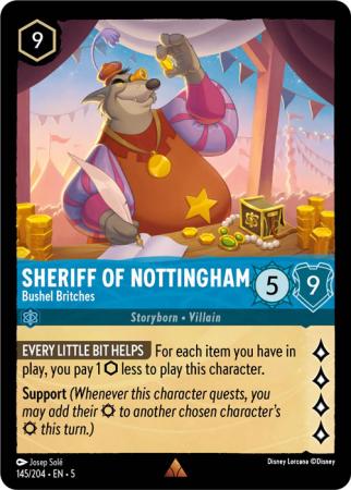 Sheriff of Nottingham - Bushel Britches - 145/204 - Rare Cold Foil