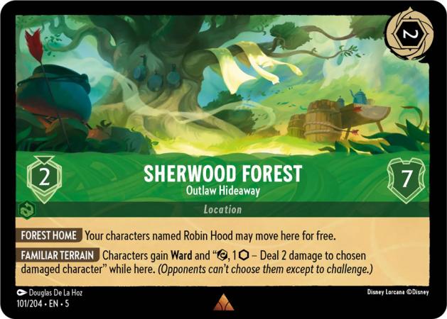 Sherwood Forest - Outlaw Hideaway - 101/204 - Rare Cold Foil