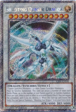 Shooting Quasar Dragon (Platinum Secret Rare) (RA04-EN158) - Quarter Century Stampede Platinum Secret Rare 1st Edition