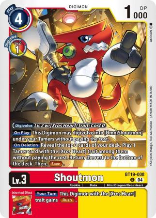 Shoutmon - BT19-008 U - Uncommon