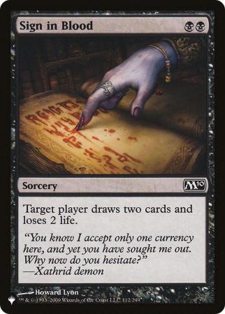 Sign in Blood (M10) - 112
