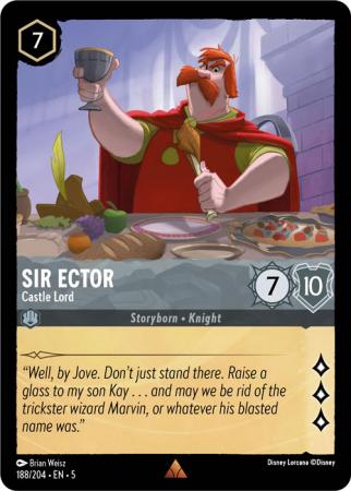 Sir Ector - Castle Lord - 188/204 - Rare Cold Foil