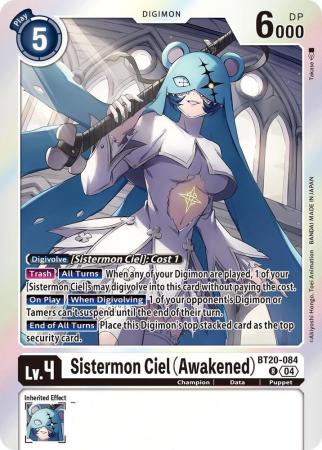 Sistermon Ciel (Awakened) - BT20-084 R - Rare