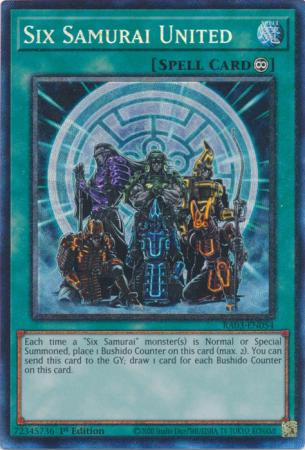 Six Samurai United (PCR) (RA03-EN054) - Quarter Century Bonanza Prismatic Collector's Rare 1st Edition