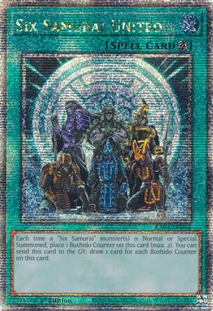 Six Samurai United (Quarter Century Secret Rare) (RA03-EN054) - Quarter Century Bonanza Quarter Century Secret Rare 1st Edition