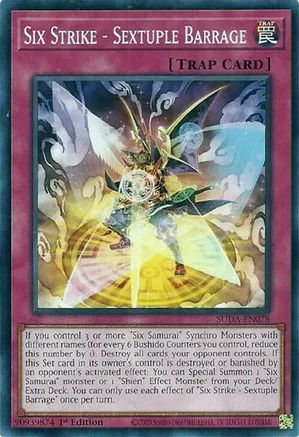 Six Strike - Sextuple Barrage (SUDA-EN078) - Supreme Darkness Common / Short Print 1st Edition