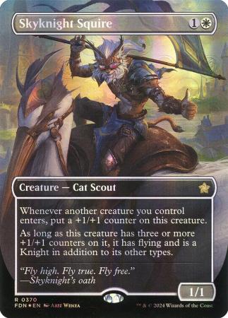 Skyknight Squire (Borderless) (Mana Foil) - 0370 - Foil
