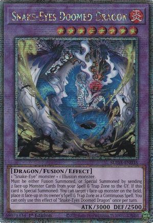 Snake-Eyes Doomed Dragon (Quarter Century Secret Rare) (SUDA-EN035) - Supreme Darkness Quarter Century Secret Rare 1st Edition