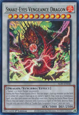 Snake-Eyes Vengeance Dragon (ALIN-EN040) - Alliance Insight Ultra Rare 1st Edition
