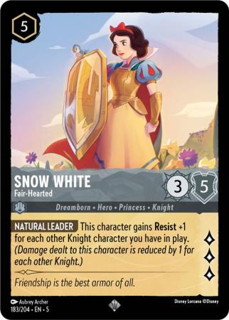 Snow White - FairâHearted - 183/204 - Super Rare Cold Foil