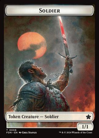 Soldier // Faerie Double-Sided Token - 6 // 9