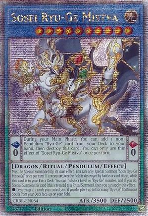 Sosei Ryu-Ge Mistva (Quarter Century Secret Rare) (CRBR-EN034) - Crossover Breakers Quarter Century Secret Rare 1st Edition