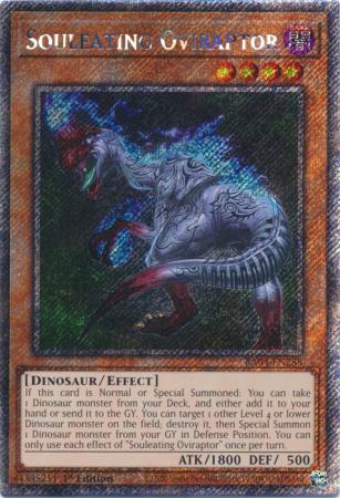 Souleating Oviraptor (Platinum Secret Rare) (RA04-EN288) - Quarter Century Stampede Platinum Secret Rare 1st Edition