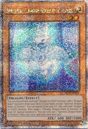 Spectral, Dragon Ruler of Flickers (Quarter Century Secret Rare) (ALIN-EN018) - Alliance Insight Quarter Century Secret Rare 1st Edition