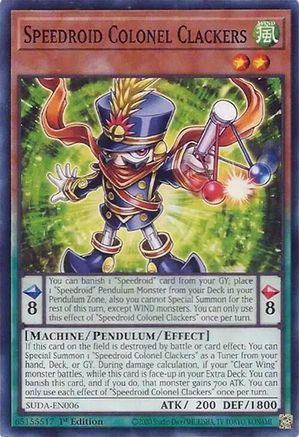 Speedroid Colonel Clackers (SUDA-EN006) - Supreme Darkness Common / Short Print 1st Edition