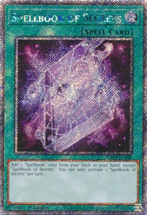 Spellbook of Secrets (Platinum Secret Rare) (RA04-EN189) - Quarter Century Stampede Platinum Secret Rare 1st Edition