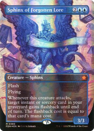 Sphinx of Forgotten Lore (Borderless) (Mana Foil) - 0380 - Foil