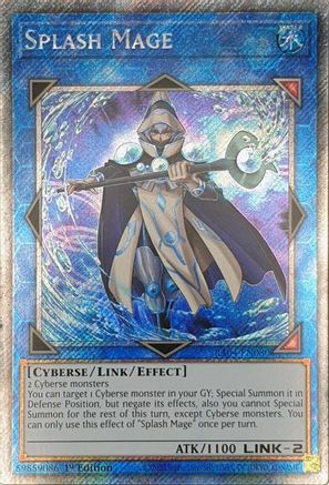 Splash Mage (Platinum Secret Rare) (RA04-EN080) - Quarter Century Stampede Platinum Secret Rare 1st Edition