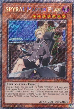 SPYRAL Master Plan (Platinum Secret Rare) (RA04-EN276) - Quarter Century Stampede Platinum Secret Rare 1st Edition