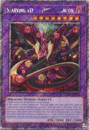 Starving Venom Fusion Dragon (Platinum Secret Rare) (RA04-EN272) - Quarter Century Stampede Platinum Secret Rare 1st Edition